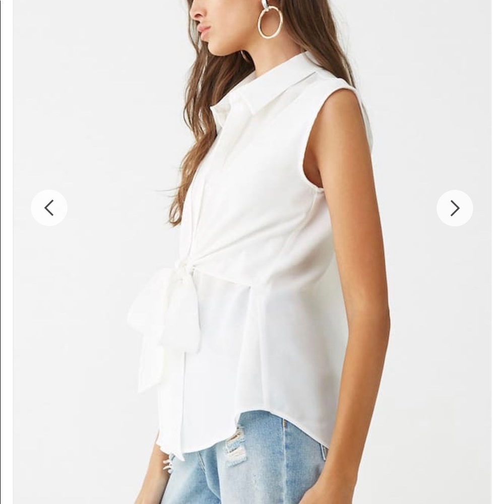 Semi Sheer Button Front Shirt - Picture 3 of 6